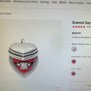 Enamel say I do charm James Avery